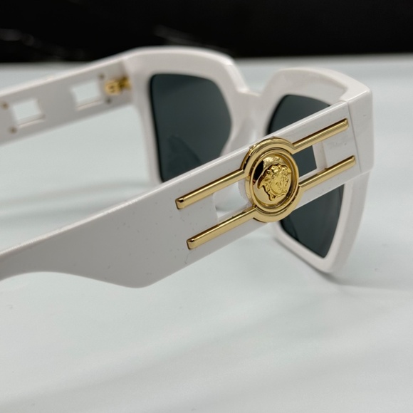 NEW MOD 4458 314/87 VERSACE VE4458 314/87 WHITE WOMEN VE4458 31487 SUNGLASSES - Picture 8 of 11